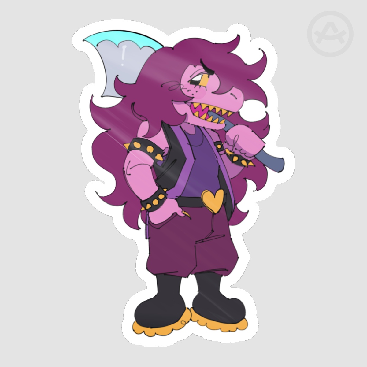 Susie Deltarune Die Cut Stickers