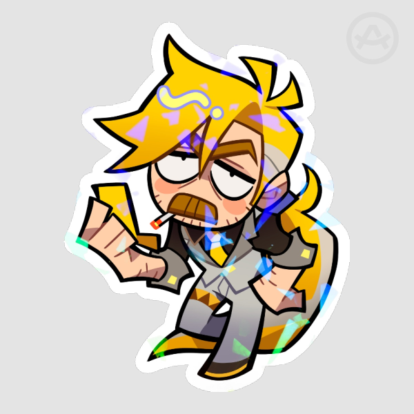 Old man Neil - Shattered Glass Sticker
