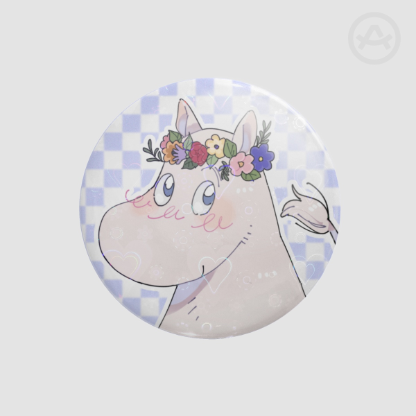 Moomintroll from The Moomind Round Badge
