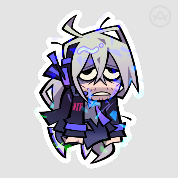 Old man Hank - Shattered Glass Sticker