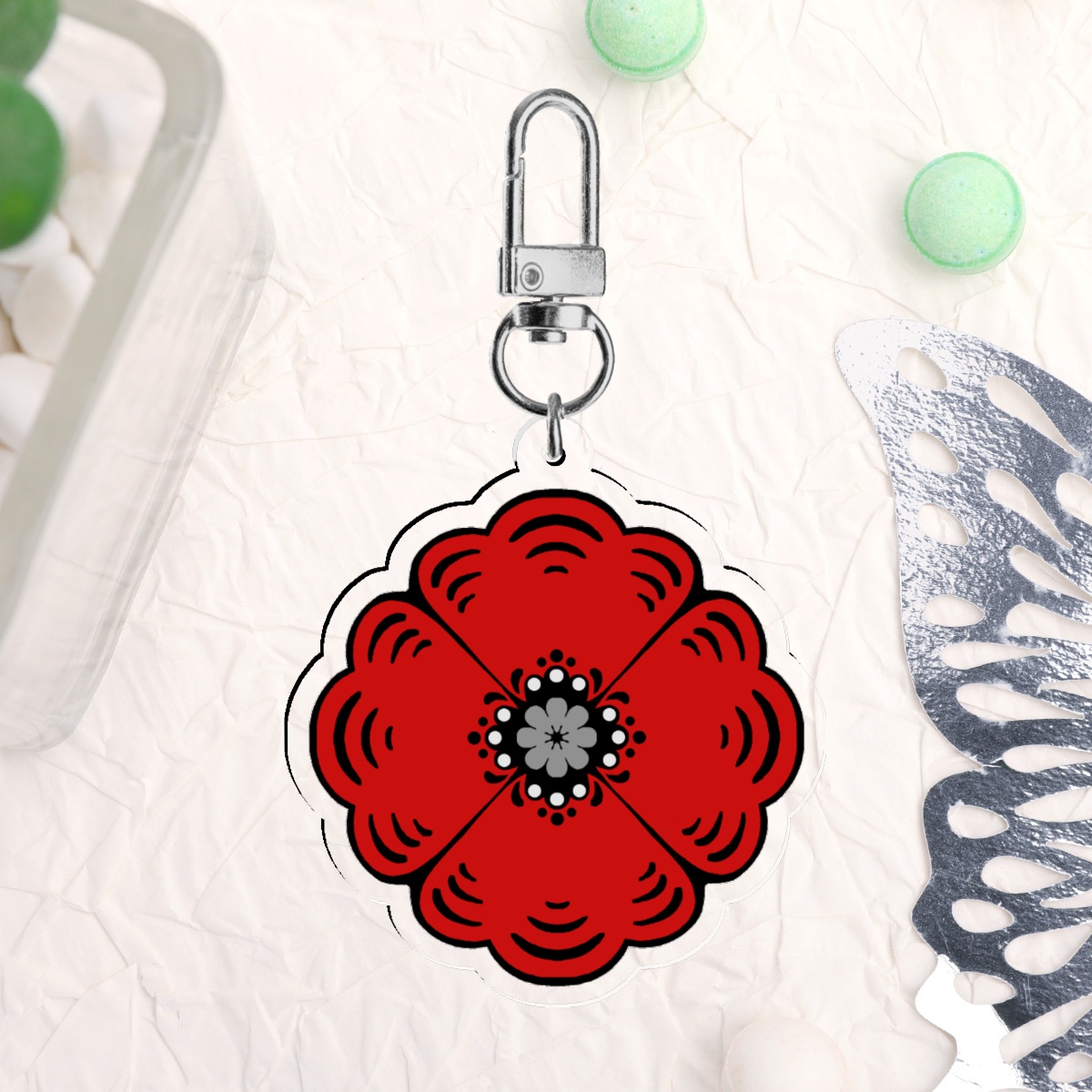 Poppy Charm - Acrylic