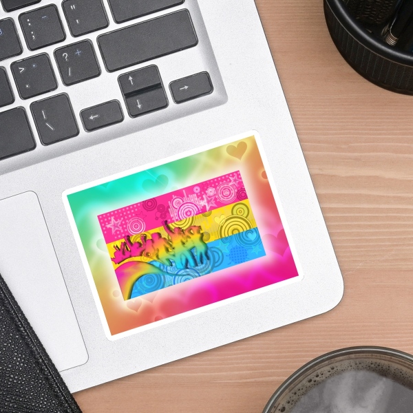 Pansexual Frutiger Metro Flag Sticker
