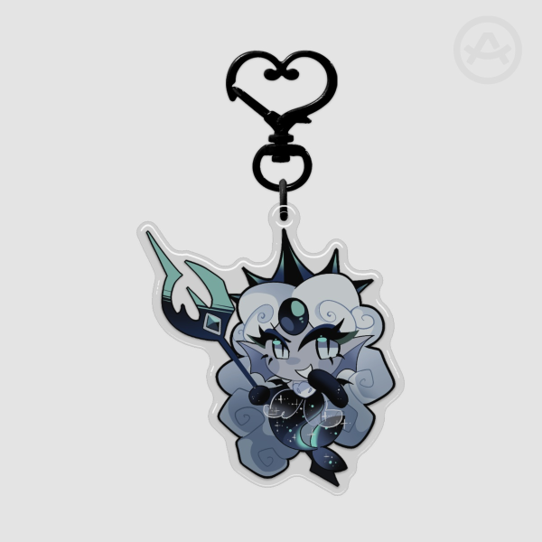 Black Pearl Cookie epoxy keychain