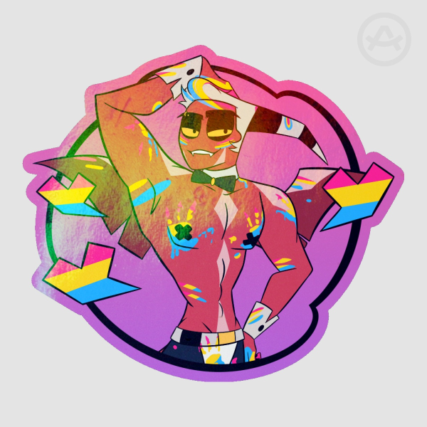 Paint Splatter || Jesse || Pan Pride (Colored Edge Stickers)