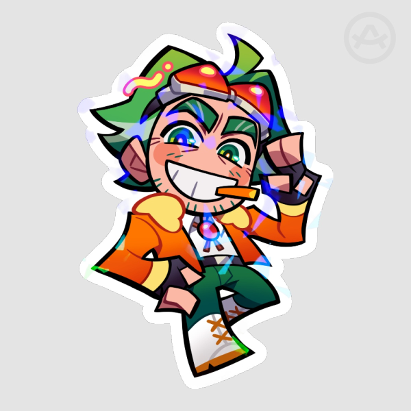 Old boy Gus - Shattered Glass Sticker