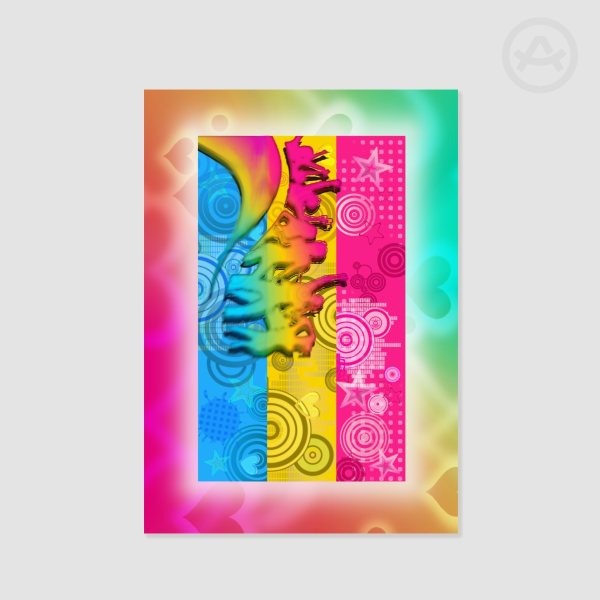 Pansexual Frutiger Metro Flag Poster - Small