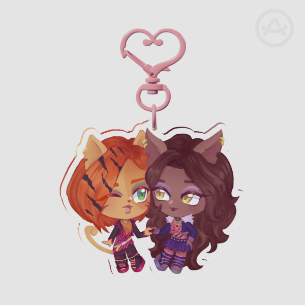 Toralei and Clawdeen Acrylic Keychain