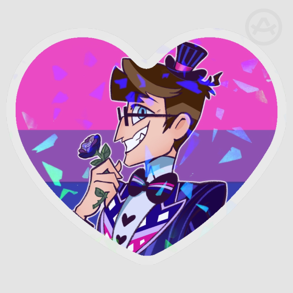 Pride ‘Ace’ Human Vox Clear Vinyl Sticker