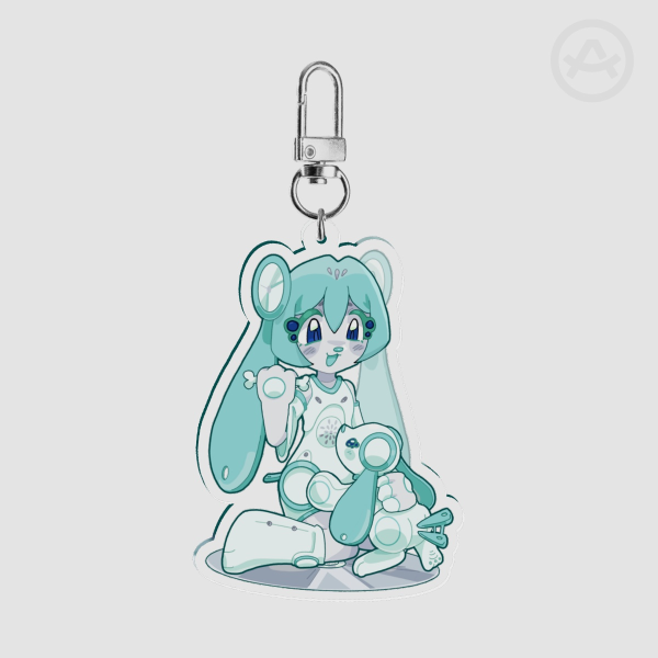 Hatsune Miku X Wappy Dog Keychain