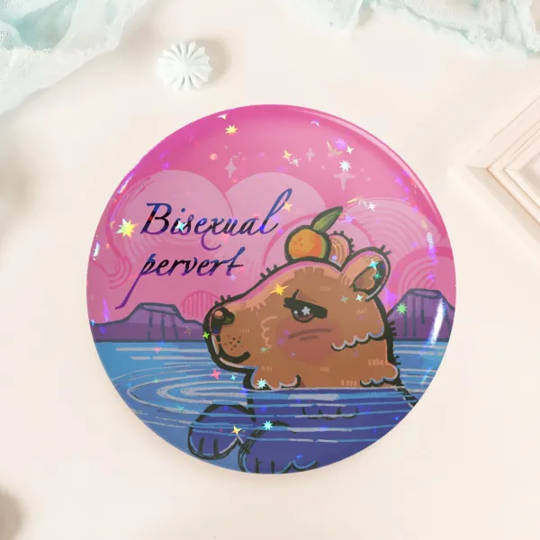 Bisexual Pervert Round Badges (Button Pins)
