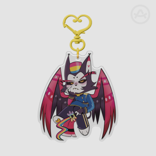 Pansexual Husk: Hazbin Pride Keychain