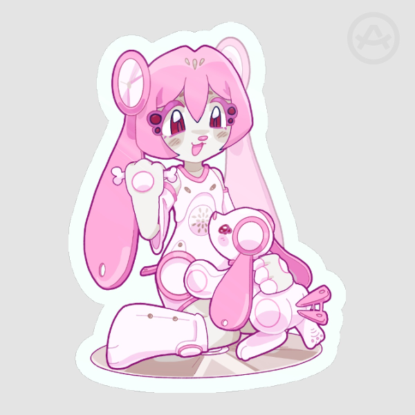 Hatsune Miku X Wappy Dog Sticker Pink Edition