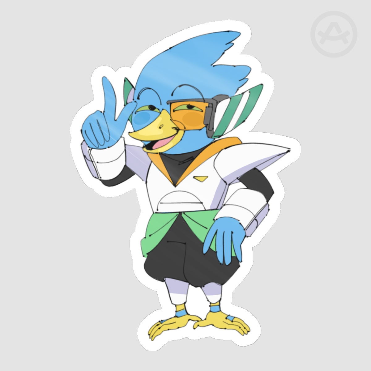 Berdly Deltarune Die Cut Stickers