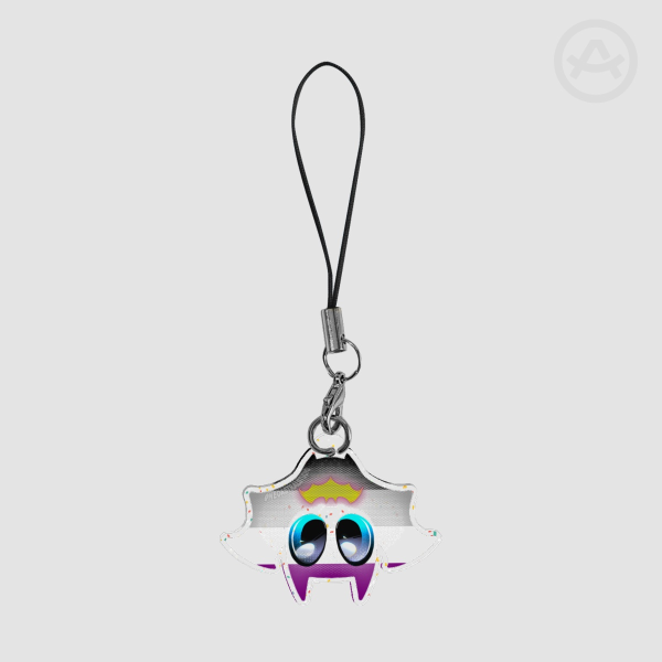 Bat Asexual Glitter Acrylic Keychain