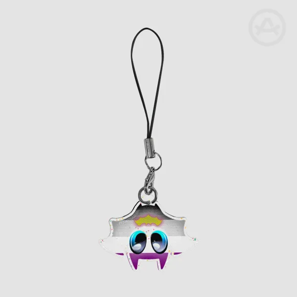 Bat Asexual Glitter Acrylic Keychain