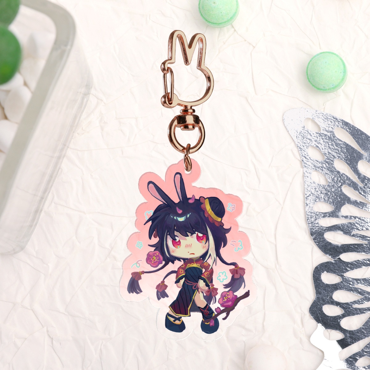 Jia Xichun bunny keychain