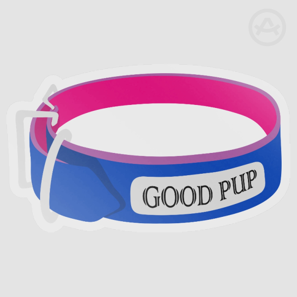 "GOOD PUP" Pride Collar (Bi)