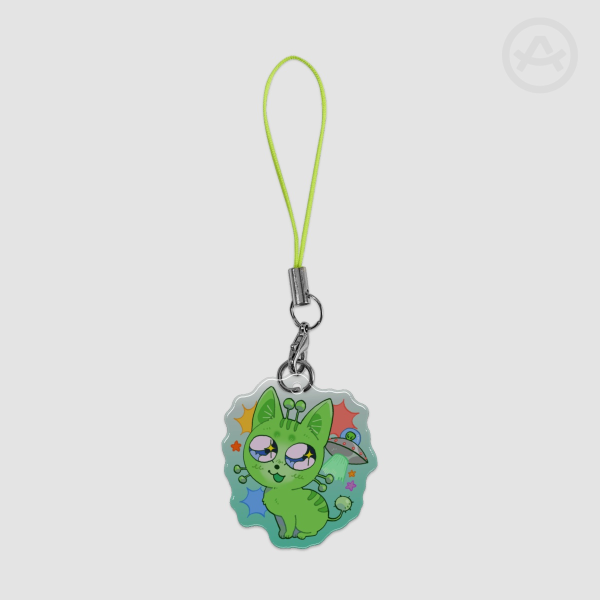 Mimichi Alien kitty Epoxy Clear Acrylic Keychains