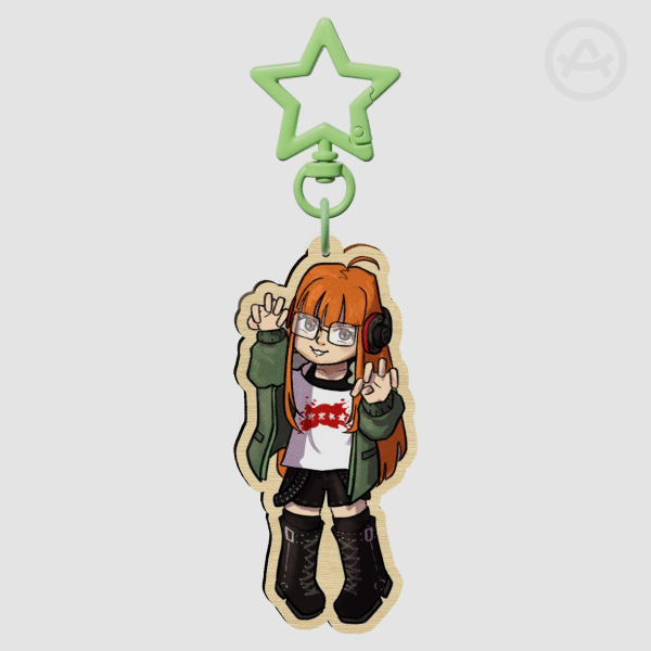 Futaba Persona 5 3" Wood Keychain