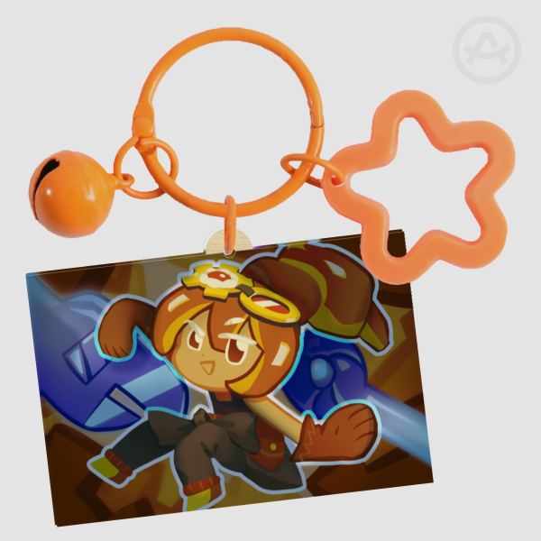 Croissant Cookie Full Bleed Wood Keychains - Cookie Run