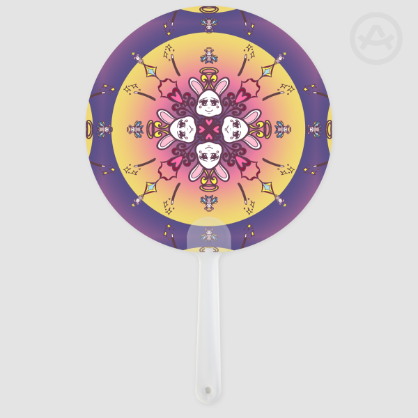 Bunnies Transparent Hand Fan - 6.61""(168mm)