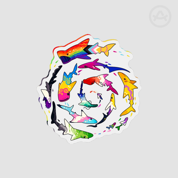 Lgbt pride sharks Fridge Magnet - 1.96""(50mm)