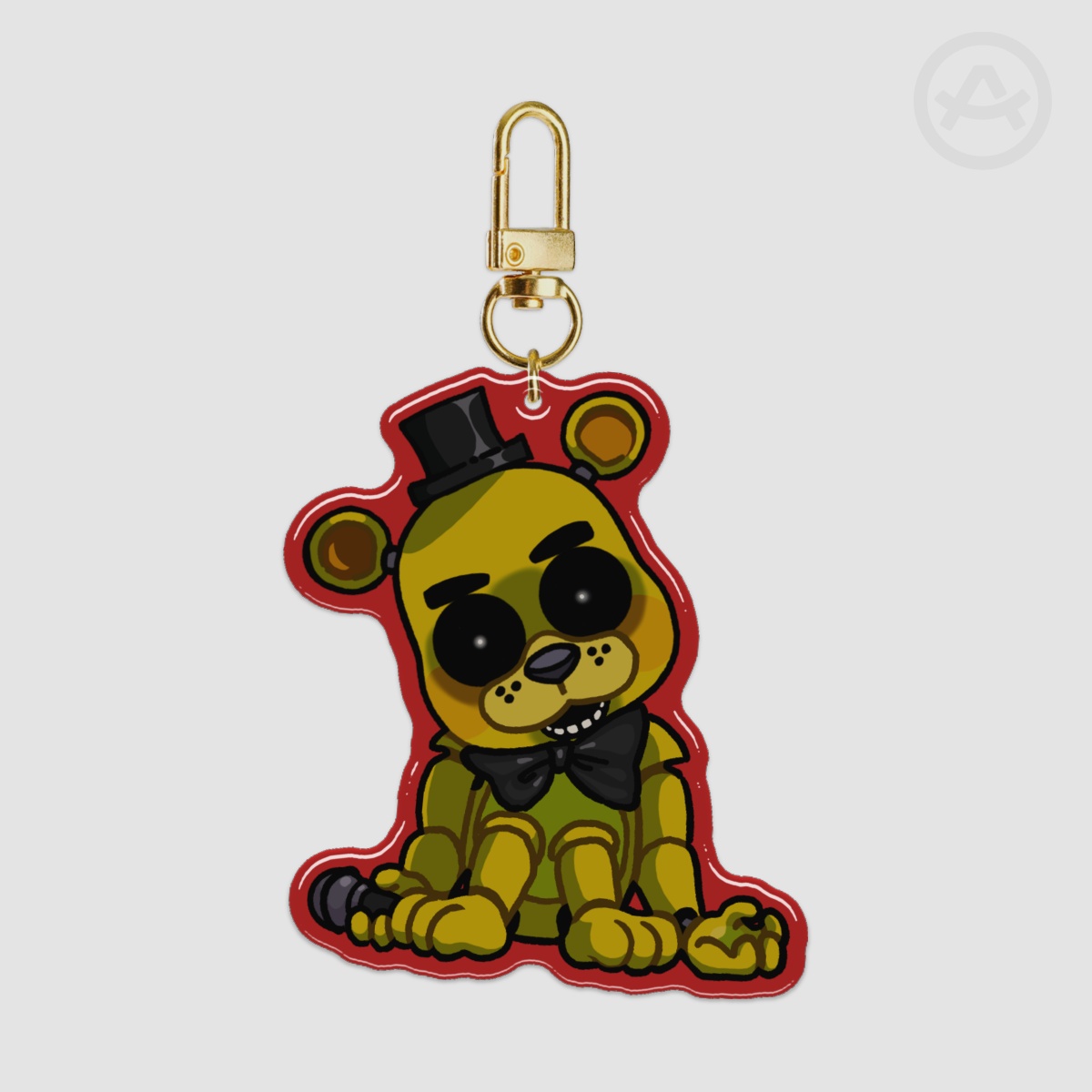 Golden Freddy FNAF Epoxy Clear Acrylic Keychains