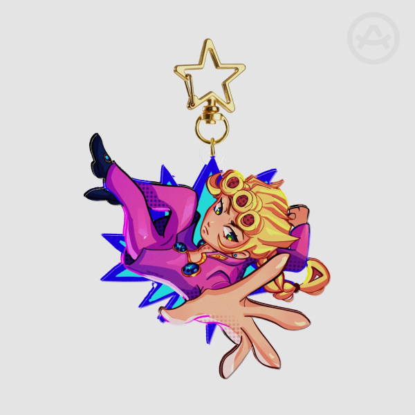 Giorno Giovanna Keychain JJBA