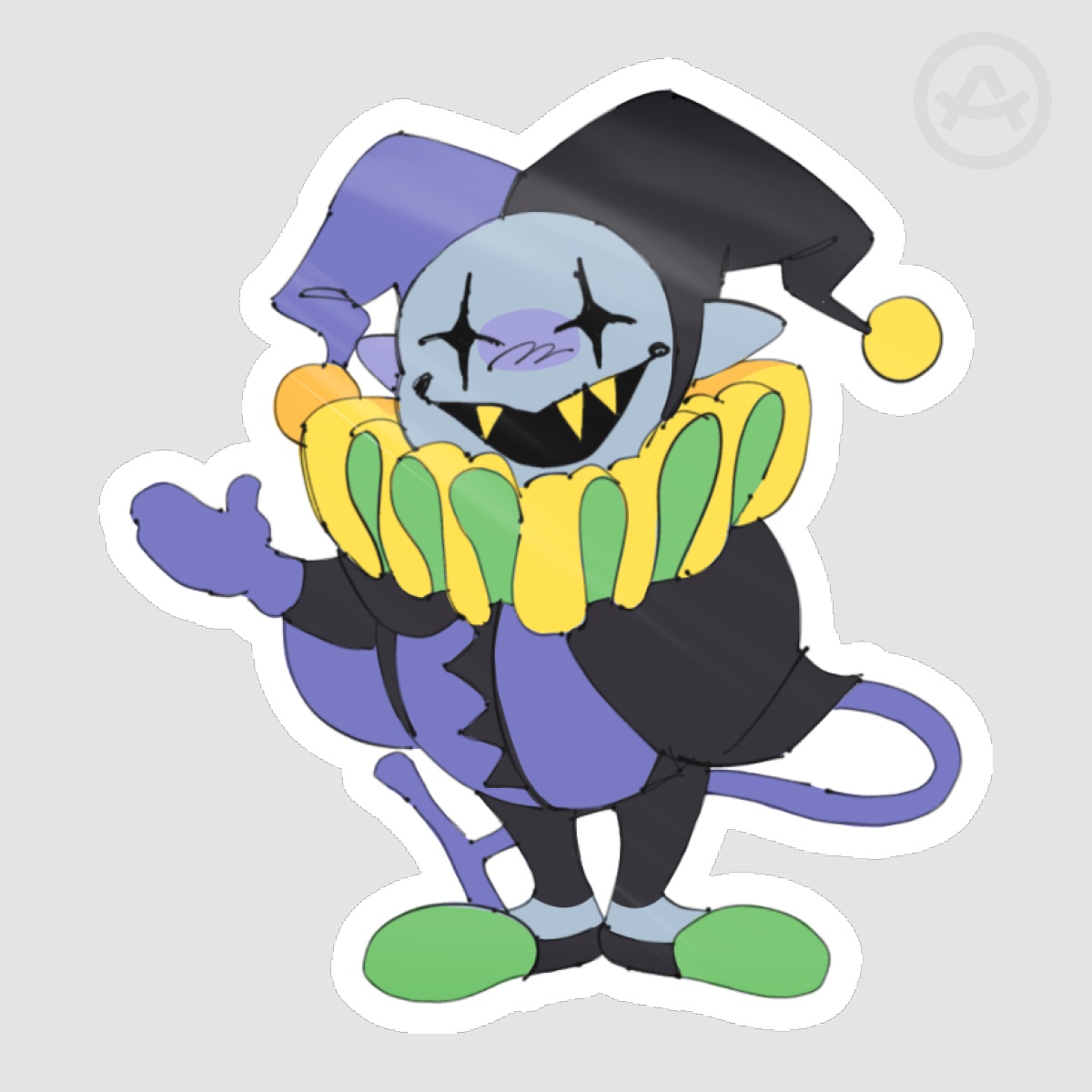 Jevil Deltarune Die Cut Stickers