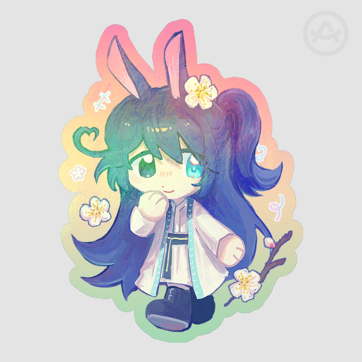 Hong Lu bunny sticker