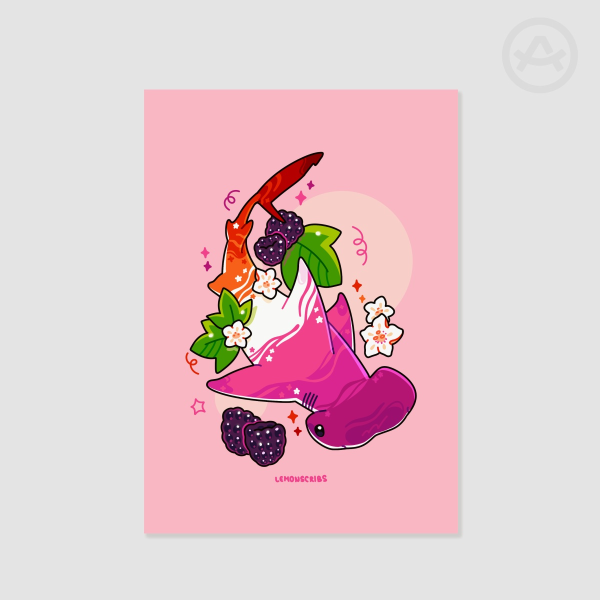Lesbian pride flag Print