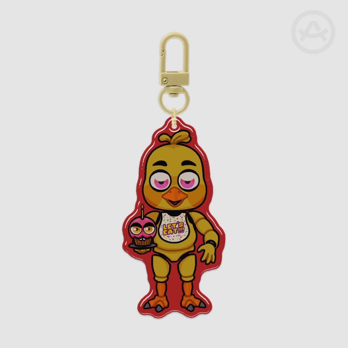 Chica FNAF Epoxy Clear Acrylic Keychains