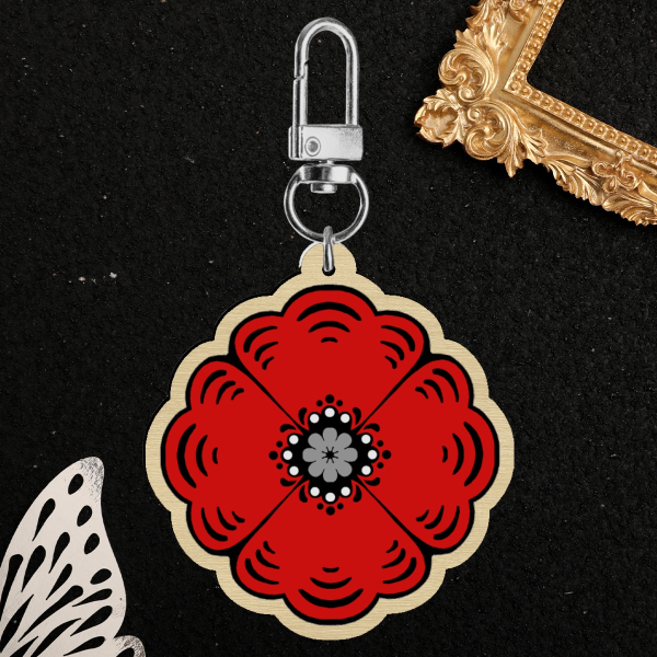 Poppy Charm - Wooden