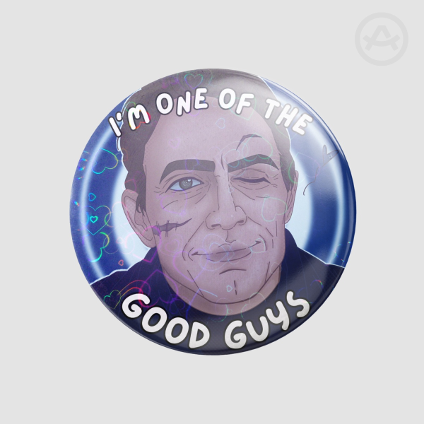 Bullseye | ‘I’m One Of The Good Guys’ Button Badge | DDBA