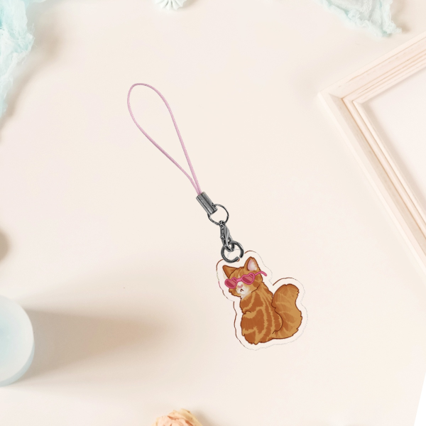 Cool Kitty Phone Charm