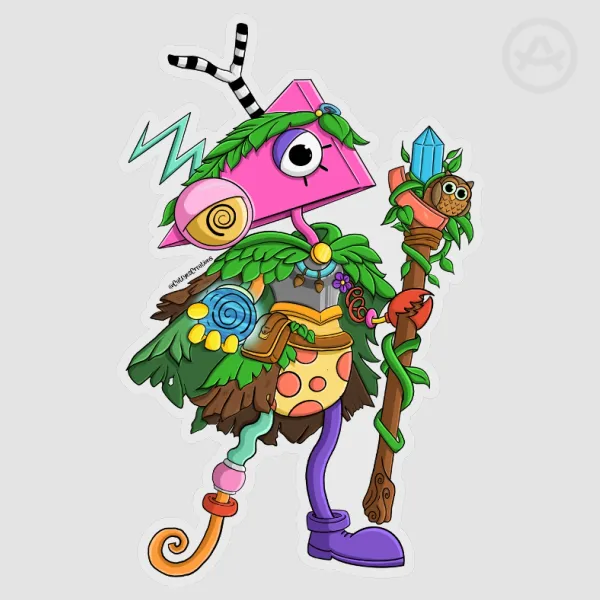 Druid Zooble TADC Clear Sticker