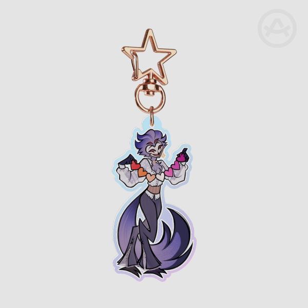 Stolas 4 Lesbians - Rainbow Acrylic Keychain (2in)