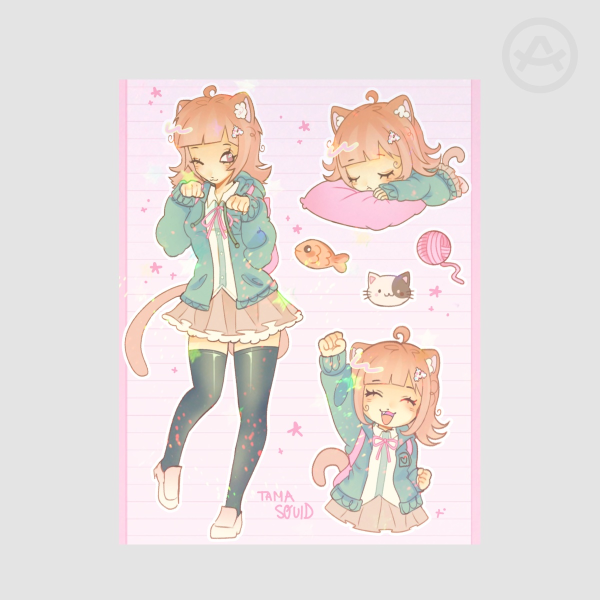 Kitty Chiaki Nanami Sticker Sheet