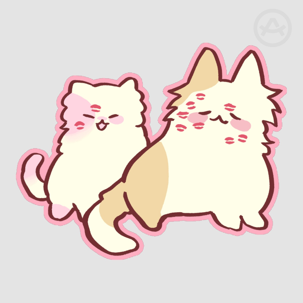 Lovestruck Kitties Sticker