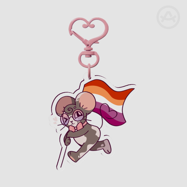 Little Mouse - Lesbian Flag/Keychain (6cm)