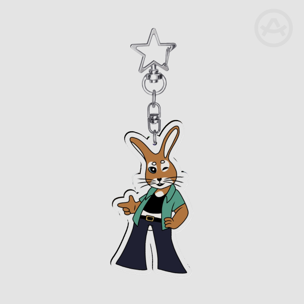Bunny chill keychain
