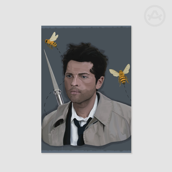 Castiel and his bees A4 poster