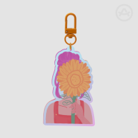 Emi Sunflower Acrylic Keychains Rainbow Effect