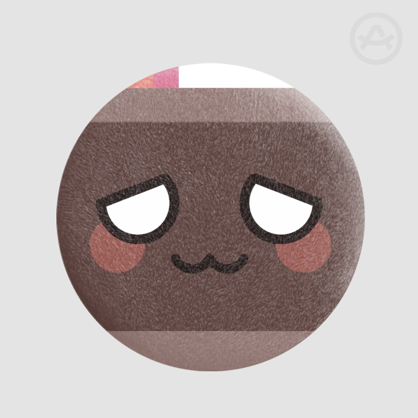 Cake BFDI Battle For Dream Island Kaomoji Plush Badge