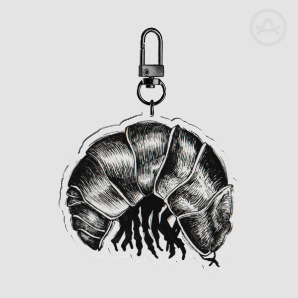 Ink woodlouse keychain