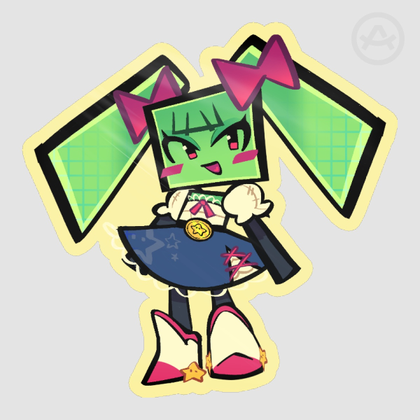 Mimi Colored Edge Die Cut Sticker