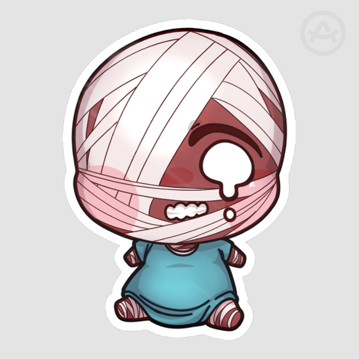 Post-Crash Curly Die Cut Sticker