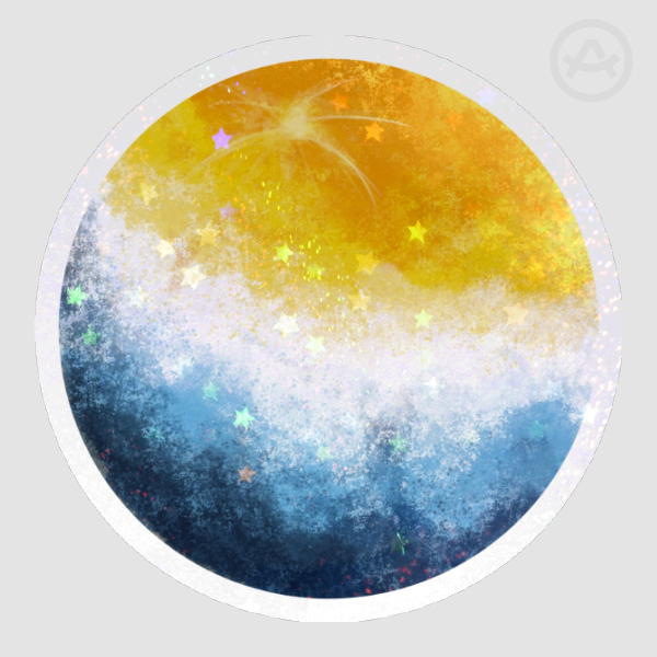 Aroace Planet Sticker