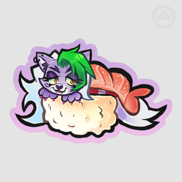 Roxanne Wolf Colored Edge Die Cut Sticker