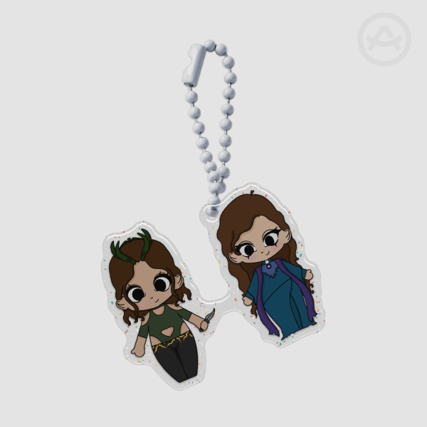 Agathario Epoxy Glitter Acrylic Keychains
